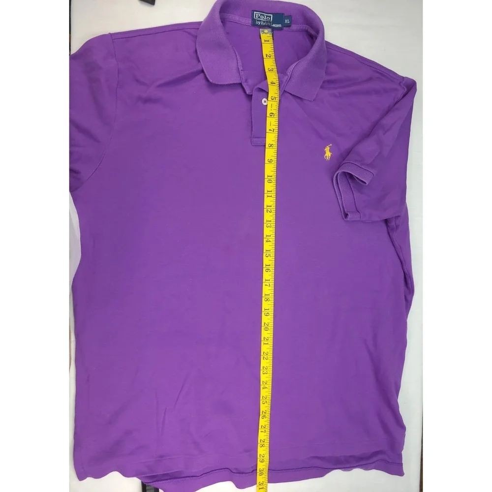 Polo Ralph Lauren Mens Polo Shirt XL Purple w Gold Pony Que Preppy Old Money
